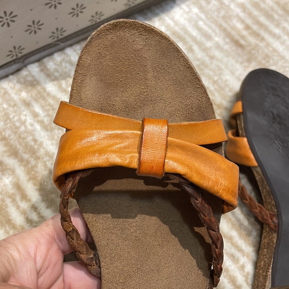 Women's Wedge Shoe- Leather - Picture 6 of 8